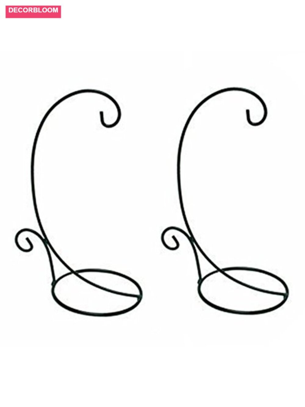 2 Pack Ornament Display Stand Metal Iron Hanging Holder Home Decor